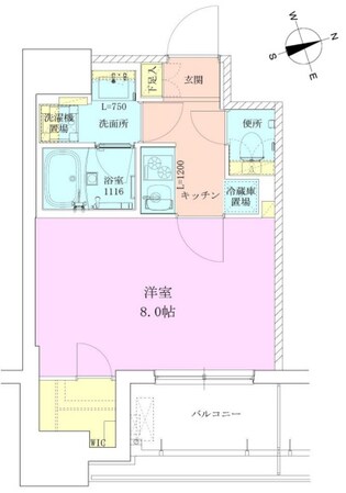 新富町駅 徒歩3分 8階の物件間取画像